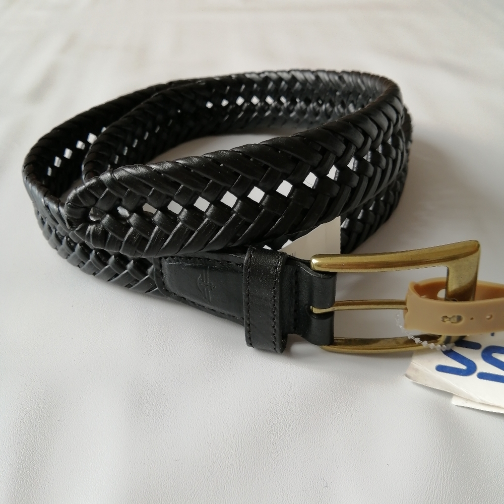 Dockers Black Braided Belt 36